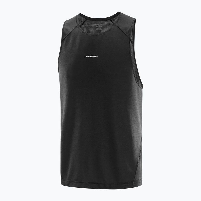 Men's running tank top Salomon Shakeout Core Tank deep black 4