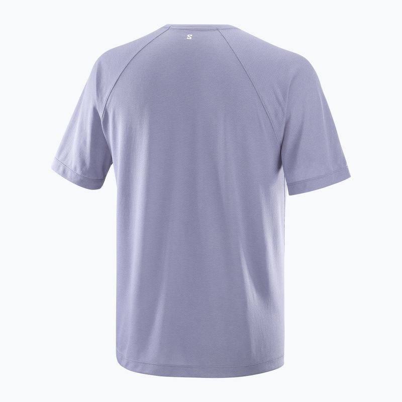 Men's running T-shirt Salomon SHKout Core blue granite 5