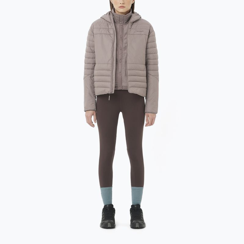 Women's running leggings Salomon SHAKEout Bliss 25" coffee bean 2