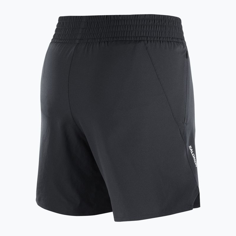 Salomon SHAKEout Core 6" deep black women's running shorts 7
