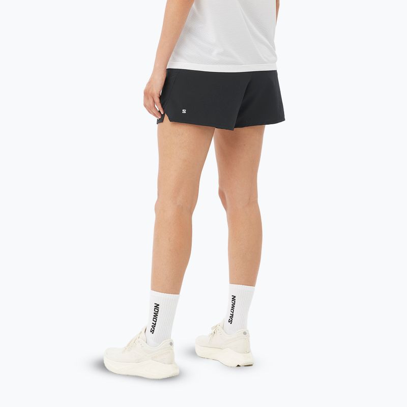 Women's running shorts Salomon SHAKEout Core 4" deep black 2