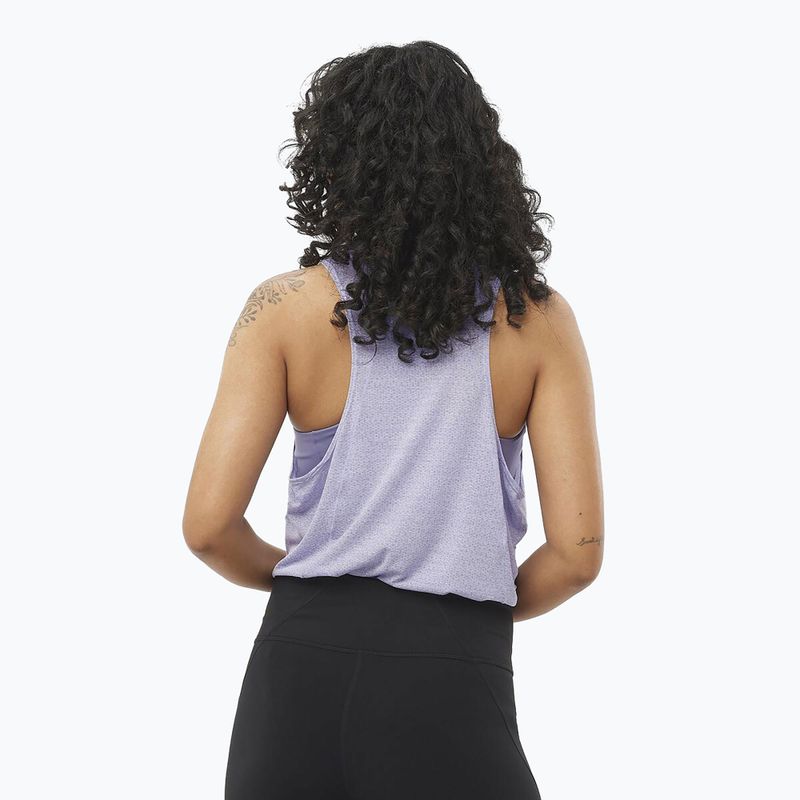 Women's running tank top Salomon SHAKEout Air Tank cosmic sky 2