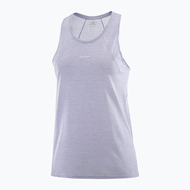 Women's running tank top Salomon SHAKEout Air Tank cosmic sky 4