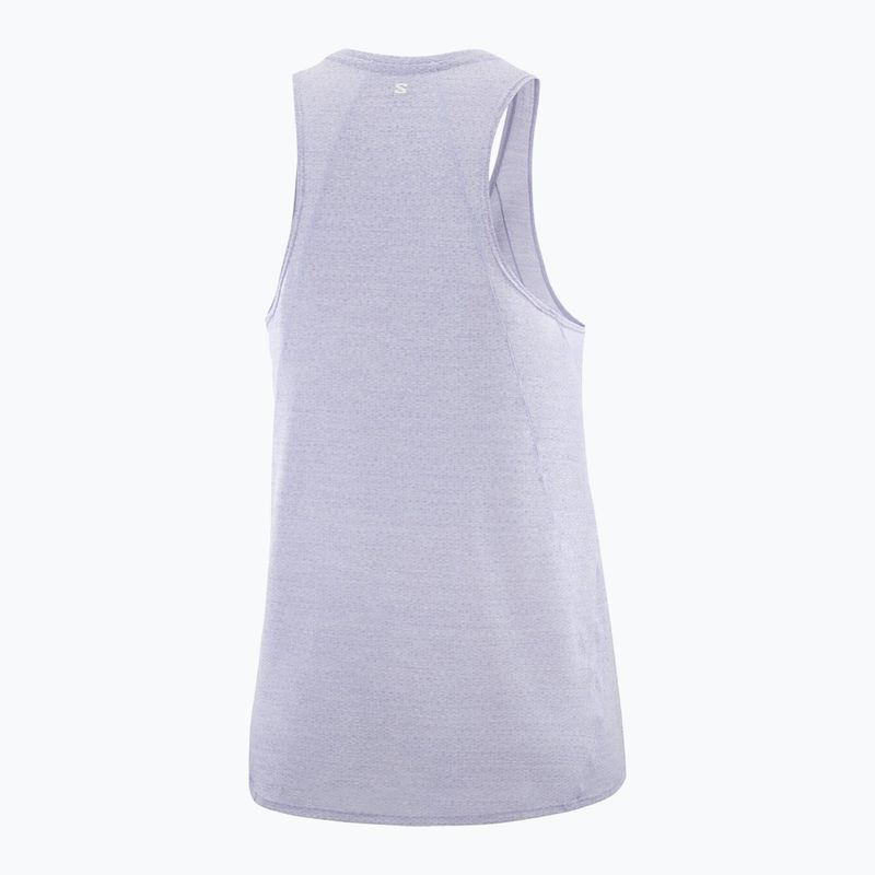 Women's running tank top Salomon SHAKEout Air Tank cosmic sky 5