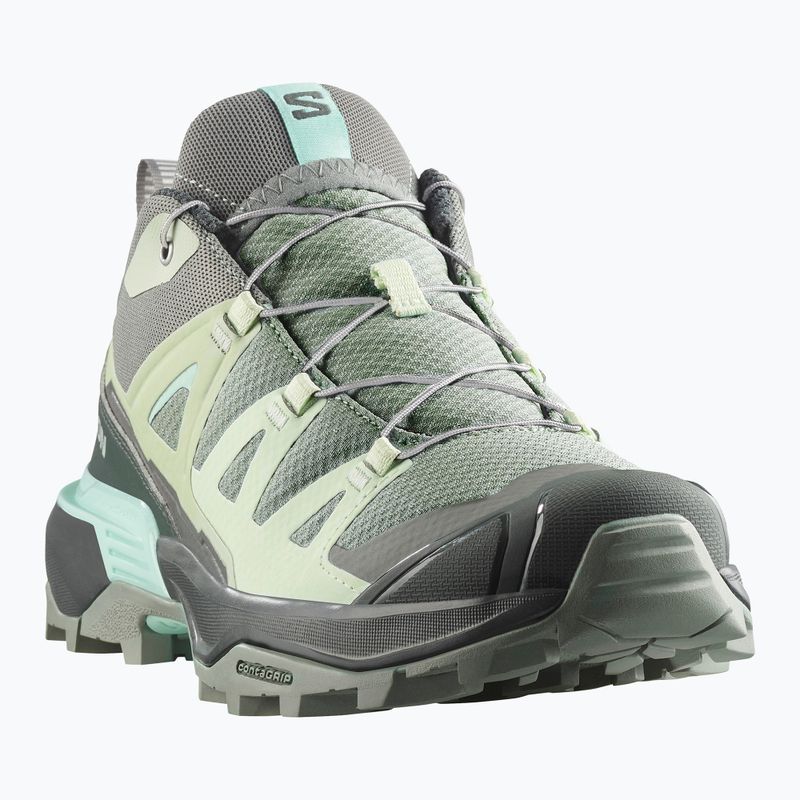 Women's trekking boots Salomon X Ultra 360 green milieu/uban chic/clearly aqua 3
