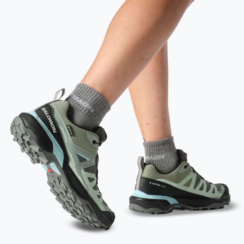 Women's trekking boots Salomon X Ultra 360 GTX Sedona sage/black/sea foam 8