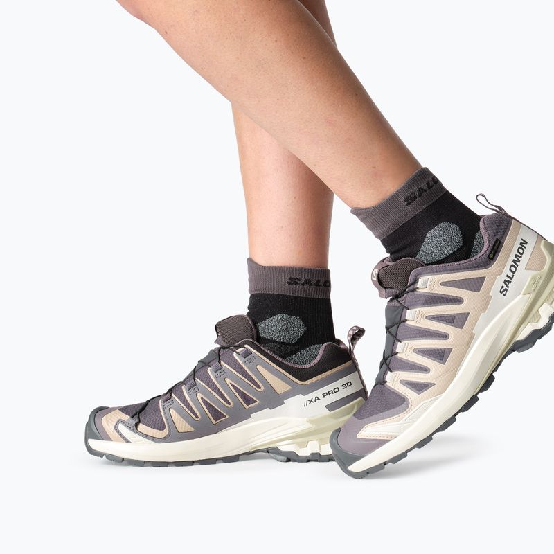Women's running shoes Salomon XA Pro 3D V9 GTX nine iron/oxford tan 6