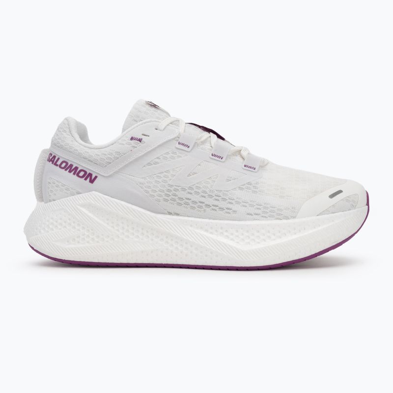 Men's running shoes Salomon Aero Glide 3 white/white/willowherb 2