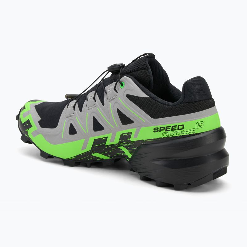 Men's running shoes Salomon Speedcross 6 GTX black/alloy/green gecko 3