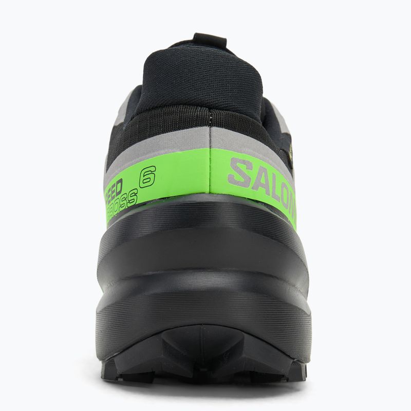 Men's running shoes Salomon Speedcross 6 GTX black/alloy/green gecko 6