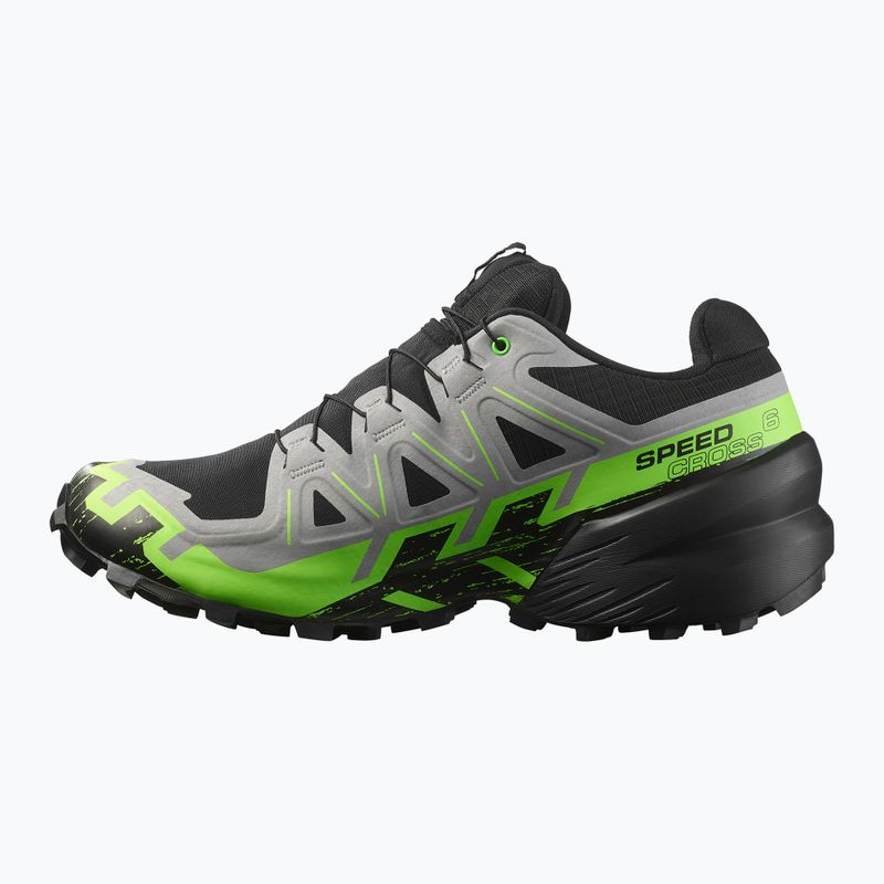 Men's running shoes Salomon Speedcross 6 GTX black/alloy/green gecko 3