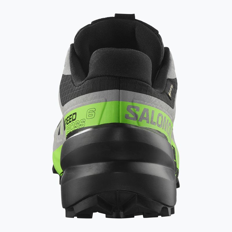 Men's running shoes Salomon Speedcross 6 GTX black/alloy/green gecko 5