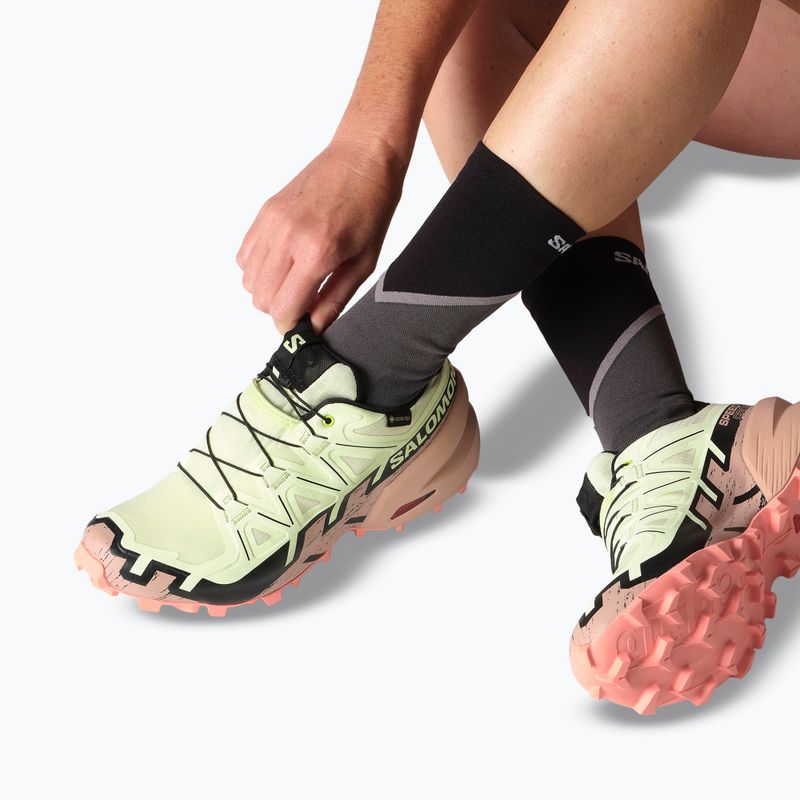 Women's running shoes Salomon Speedcross 6 GTX lime cream/mahogany rose/black 7