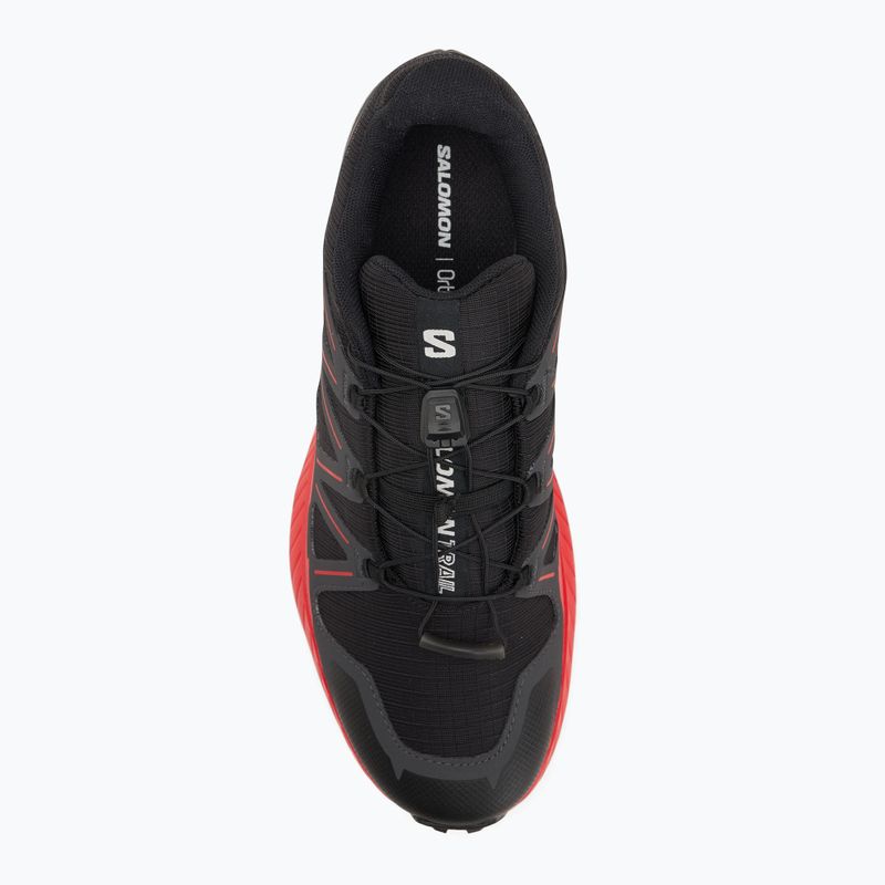 Men's running shoes Salomon Speedcross Peak black/asphalt/fiery red 5