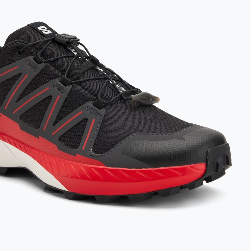 Men's running shoes Salomon Speedcross Peak black/asphalt/fiery red 7