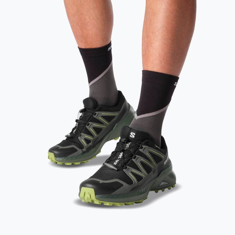 Men's running shoes Salomon Speedcross Peak GTX black/urban chic/dark citron 9