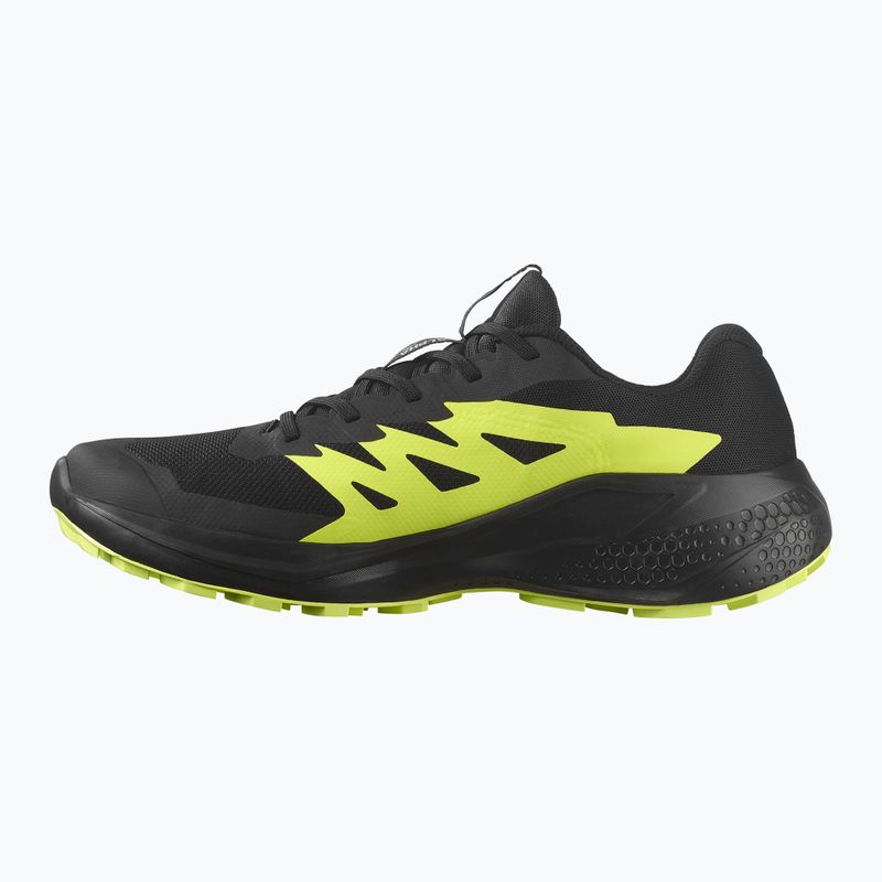 Men's running shoes Salomon Alphaglide GTX black/alloy/sharp green 2