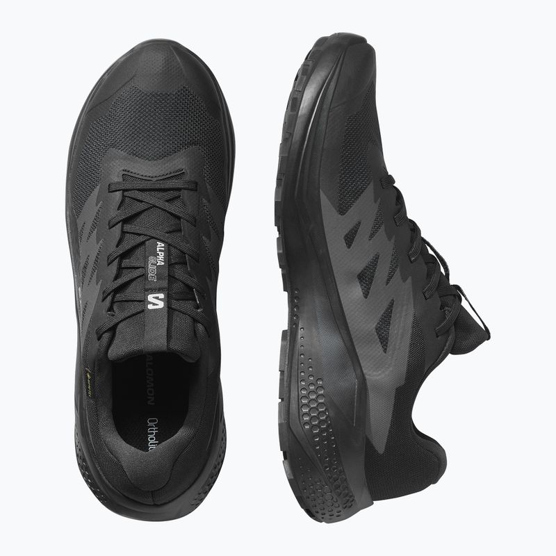 Men's running shoes Salomon Alphaglide GTX black/asphalt/black 12