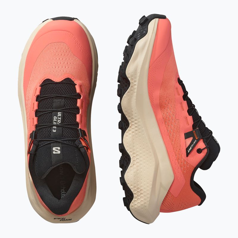 Women's running shoes Salomon Ultra Glide 3 fusion coral/tender peach/black 6