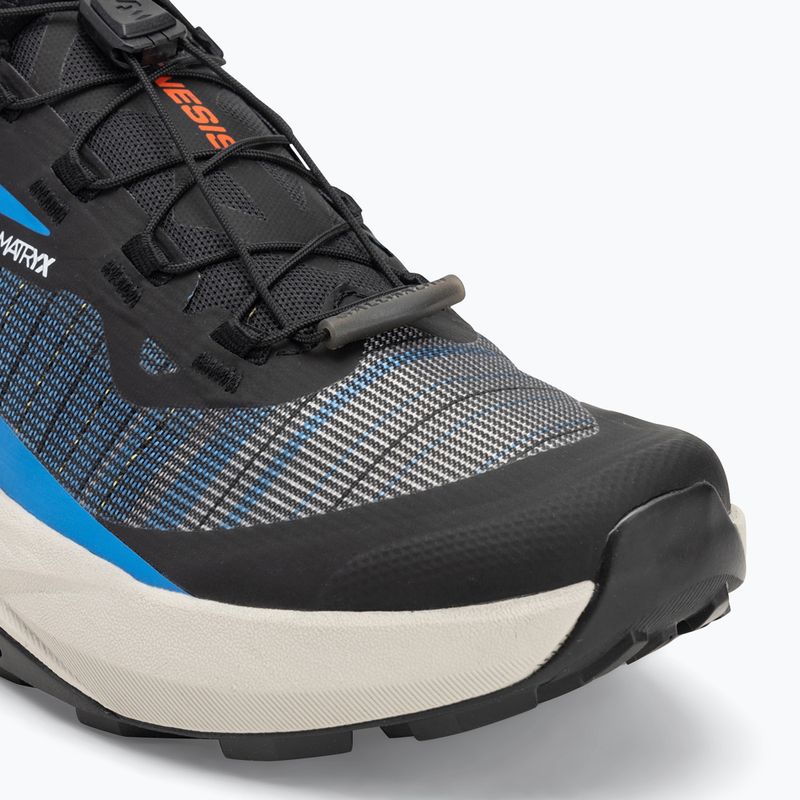 Men's running shoes Salomon Genesis black/french blue/cherry tomato 7