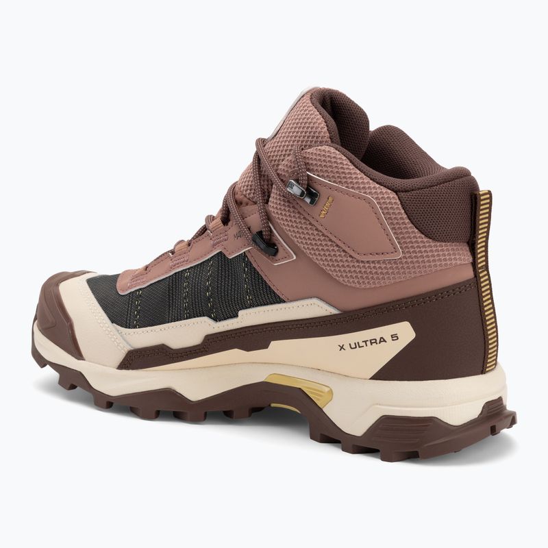 Women's trekking boots Salomon X Ultra 5 MID GTX burlwood / french roast / rattan 3