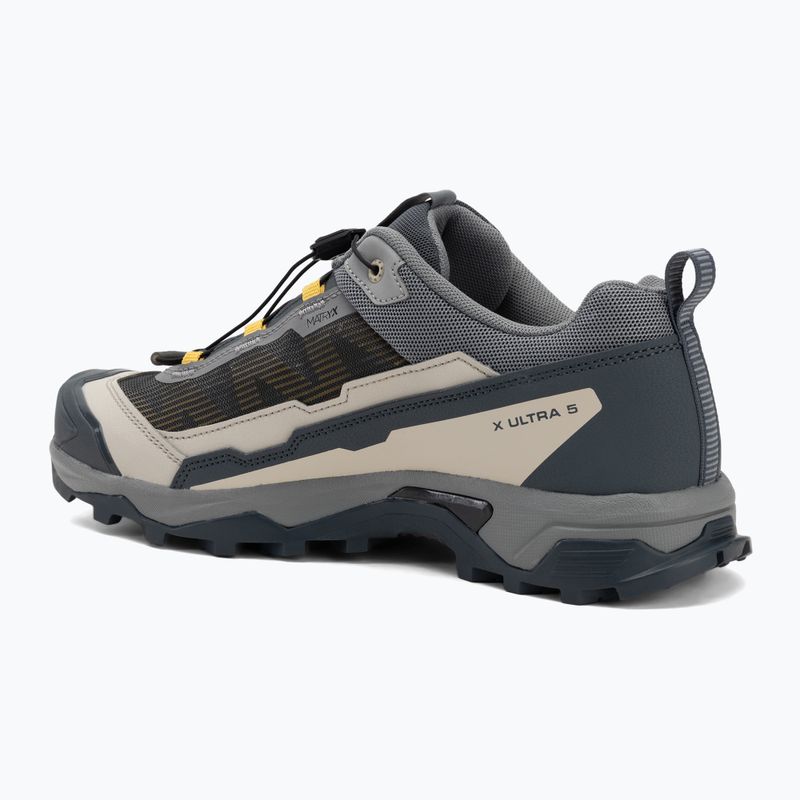 Men's trekking shoes Salomon X Ultra 5 monument / turbul / spicy mustard 3