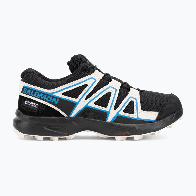 Children's running shoes Salomon Speedcross Waterproof black/vanilla ice/french blue 2