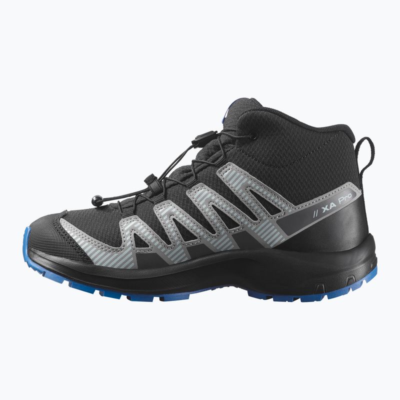Children's hiking shoes Salomon XA PRO V8 MID WP black/monument /french blue 10