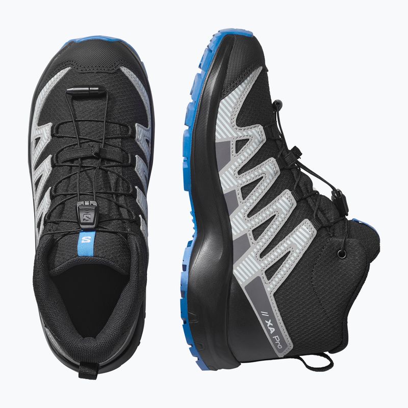 Children's hiking shoes Salomon XA PRO V8 MID WP black/monument /french blue 13