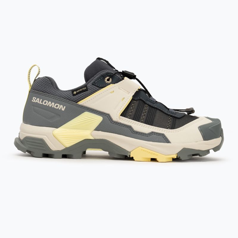 Women's trekking boots Salomon X ULTRA 5 GTX turbulence / sedona sage / yellow Iris 2