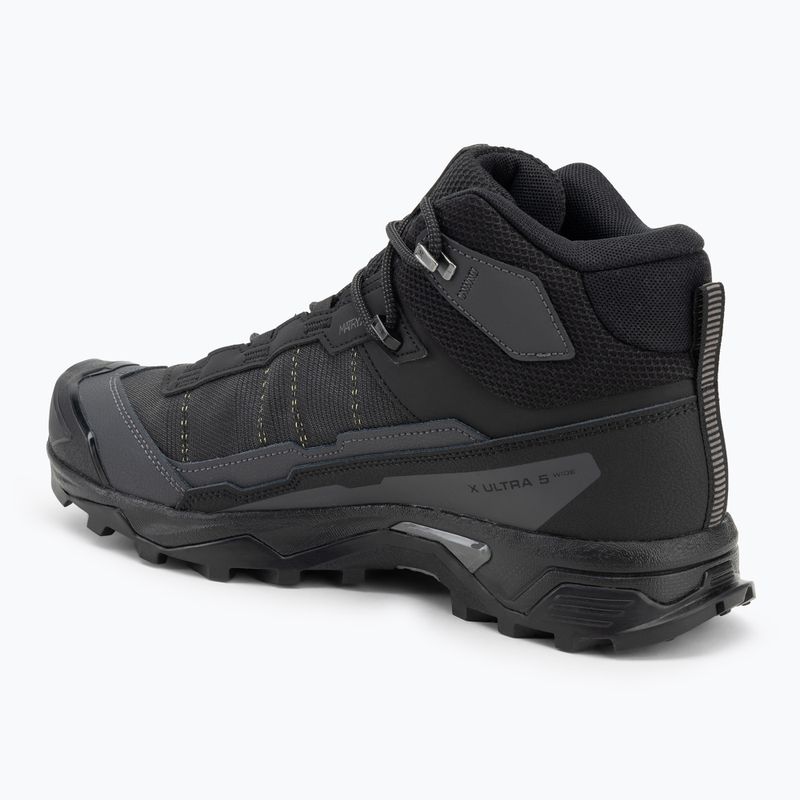 Men's trekking boots Salomon X Ultra 5 MID Wide GTX black/asphalt 3