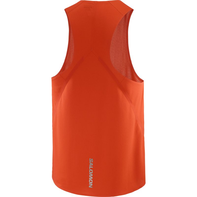 Men's running tank top Salomon S/Lab Speed Singlet flery red 5