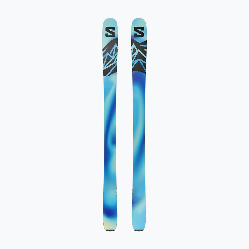 Alpine skis Salomon QST 100 cosmic sky/dark grey/neon blue 2