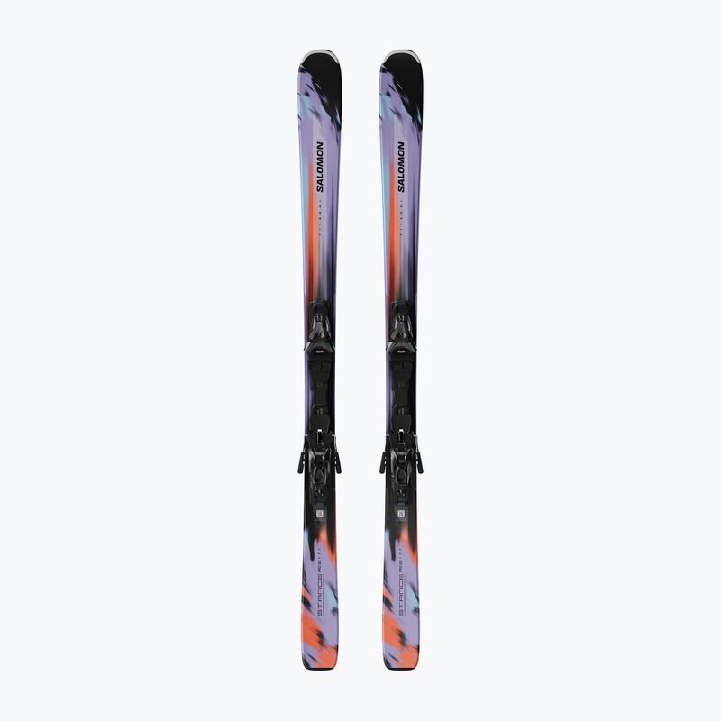 Alpine skis Salomon Stance Pro 86 + bindings MI12 GW violet tulip/nasturtium/black