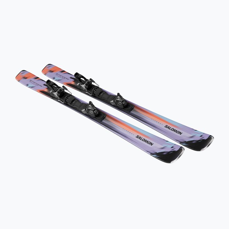 Alpine skis Salomon Stance Pro 86 + bindings MI12 GW violet tulip/nasturtium/black 3