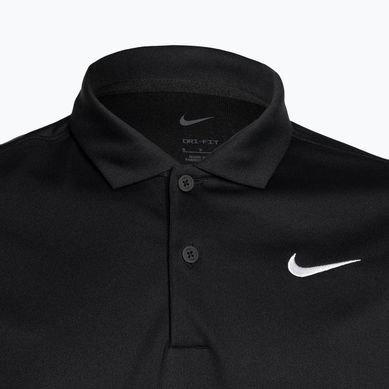 Men's Nike Court Dri-Fit Polo Solid black/white tennis shirt 3