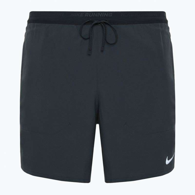 Men's Nike Dri-FIT Stride running shorts black / black / black / reflective silver