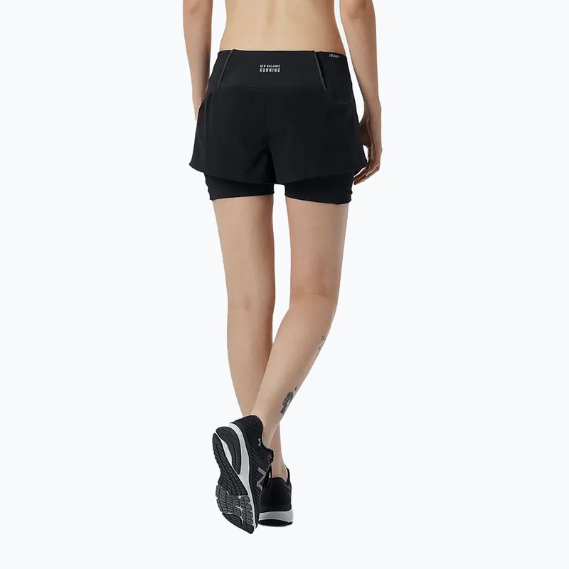 Women's New Balance Impact Run 2In1 running shorts black WS21270BK 3