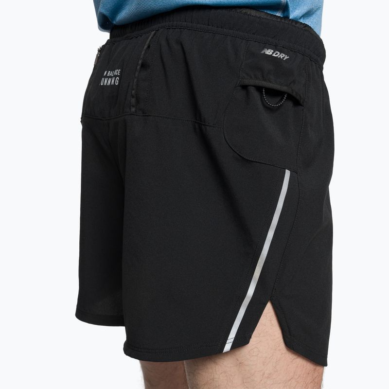 New Balance Impact Run 5" men's running shorts black MS21268BK 4