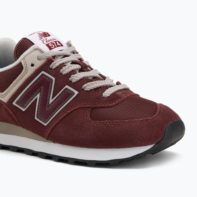 Men's New Balance 574 red shoes 7