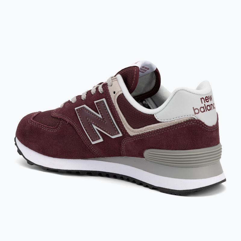 New Balance Classic 574's V3 Wide maroon men's shoes 3