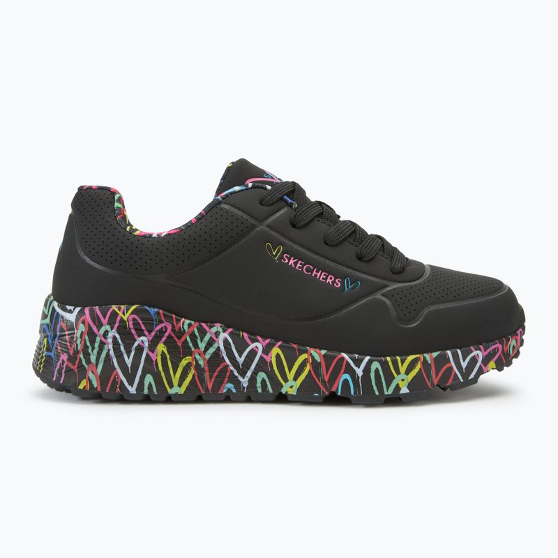 SKECHERS Uno Lite Lovely Luv black/multicolor children's shoes 2