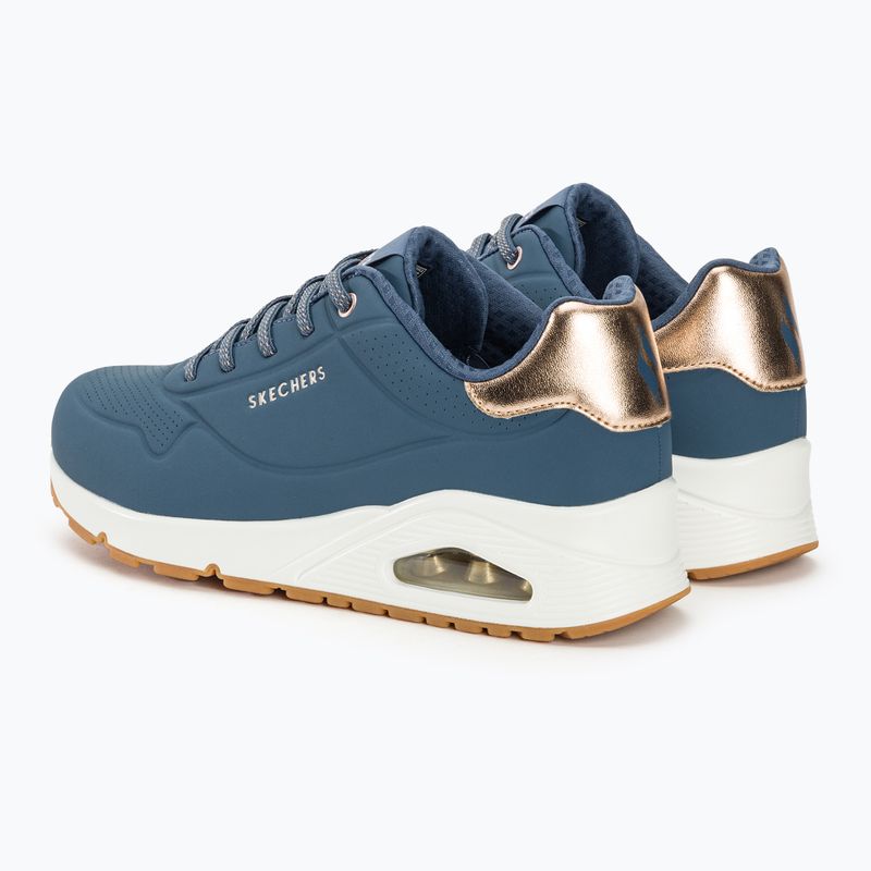 SKECHERS Uno Shimmer Away women's shoes navy 4