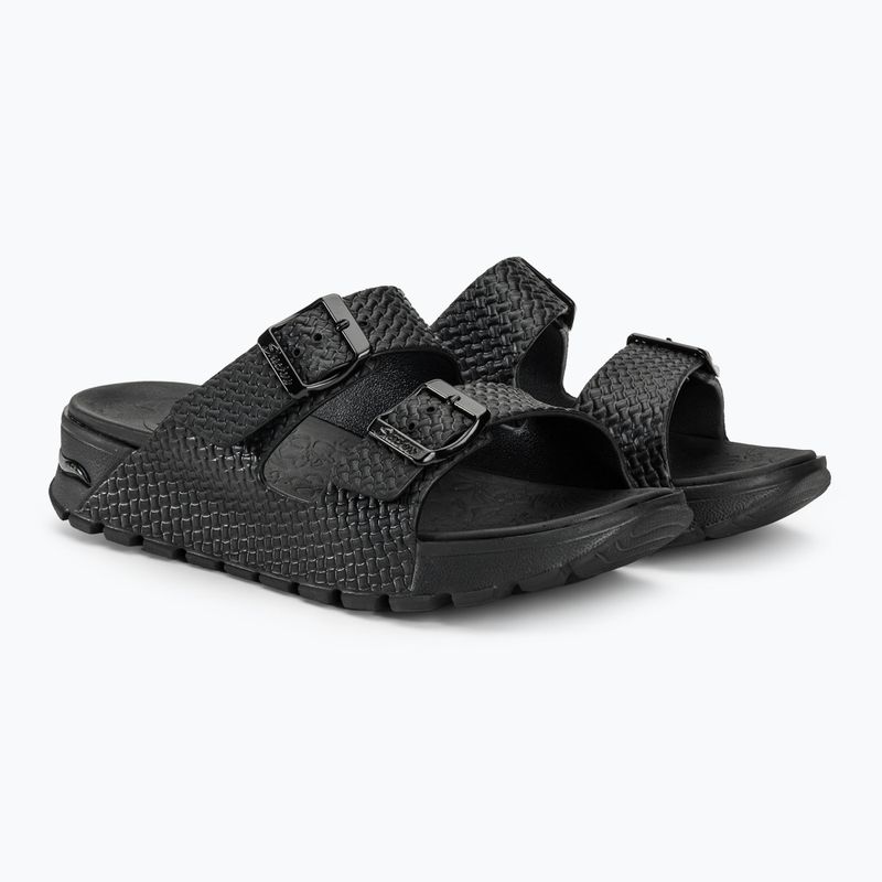 SKECHERS Women's Arch Fit Footsteps Hi'Ness slides black 5