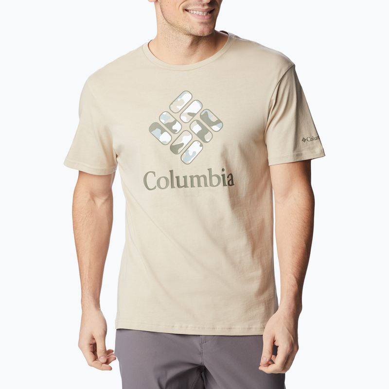 Columbia Rapid Ridge Graphic men's trekking shirt beige 1888813273