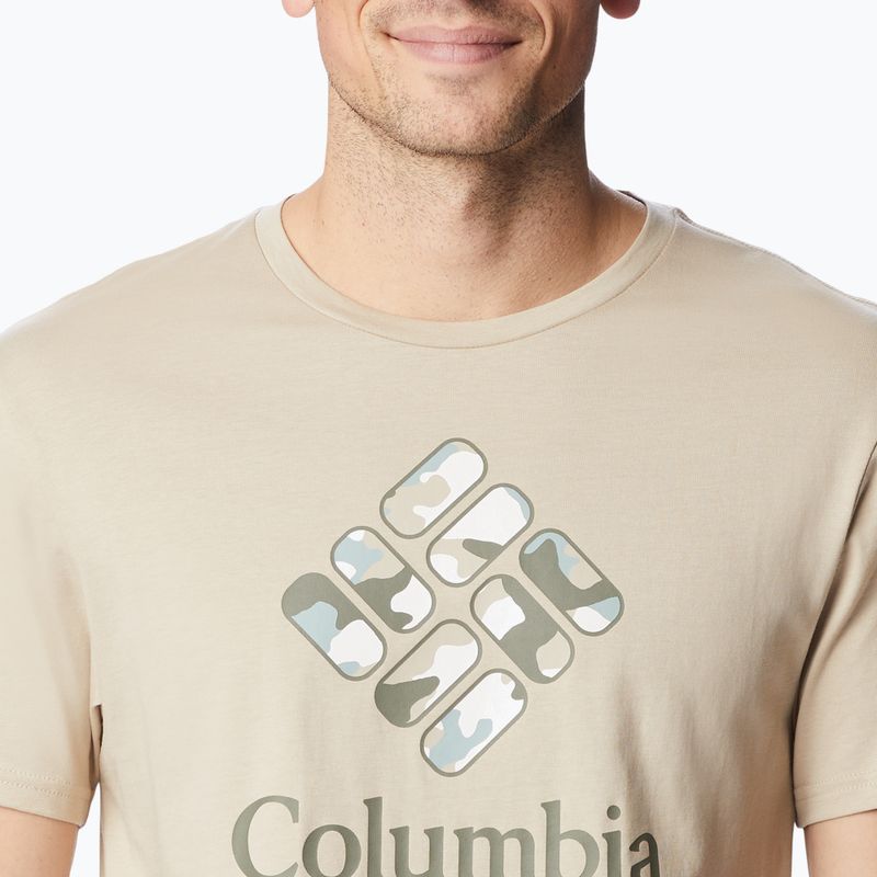 Columbia Rapid Ridge Graphic men's trekking shirt beige 1888813273 5