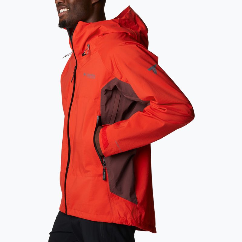 Columbia Mazama Trail men's rain jacket red 2034451 5