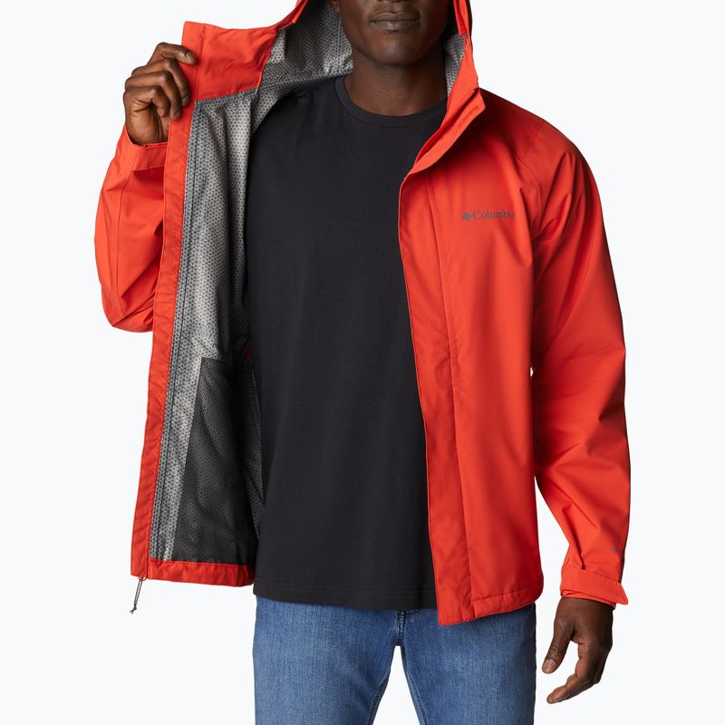 Columbia Earth Explorer men's rain jacket orange 1988612 9