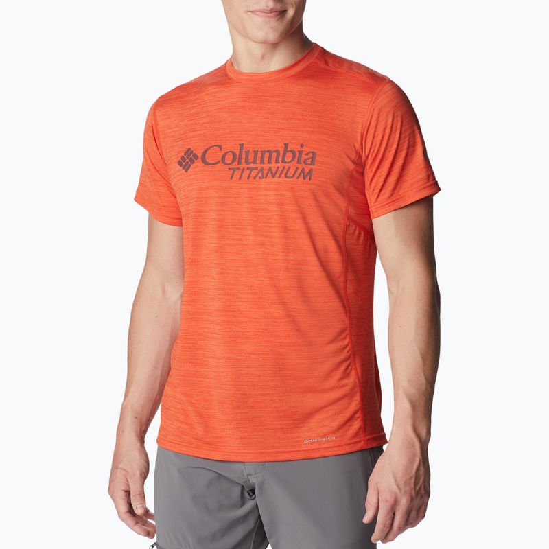 Columbia men's Titan Pass Graphic trekking shirt red 1991471839