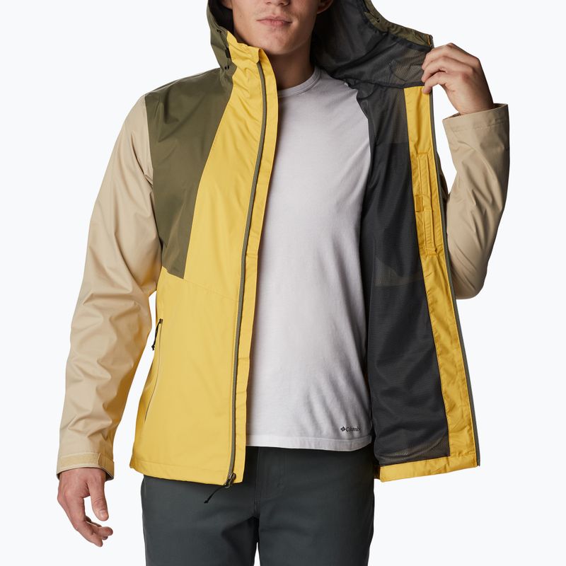 Columbia Inner Limits II men's rain jacket yellow-beige 1893991742 6